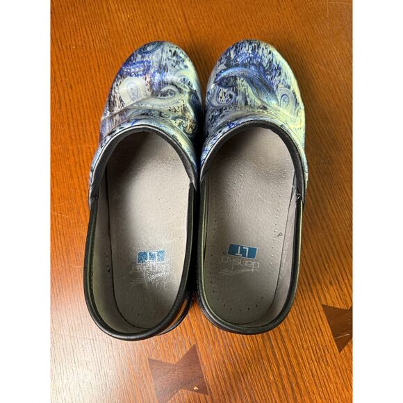 Dansko LT Professional Clogs Blue Paisley Patent Leather – Women’s EU 39/8.5 US - Picture 5 of 10